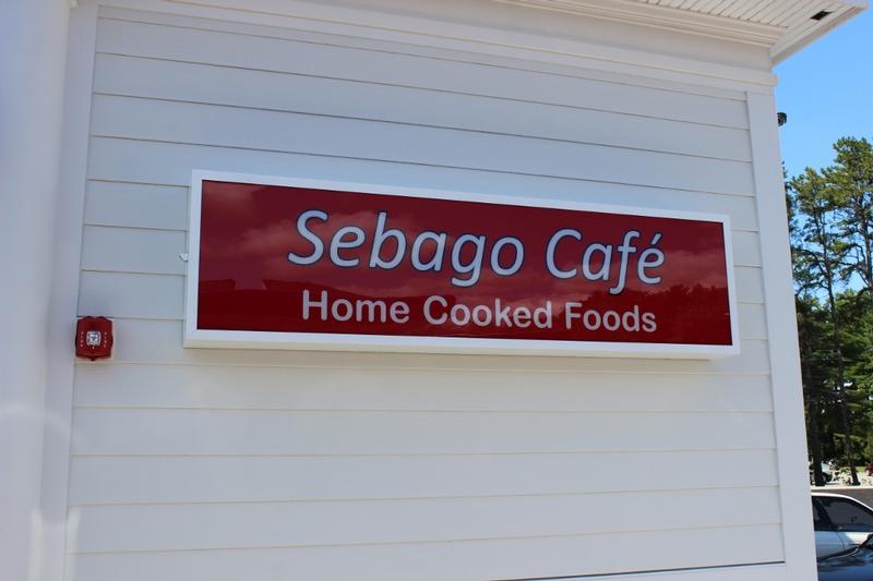 Sebago Cafe wall sign